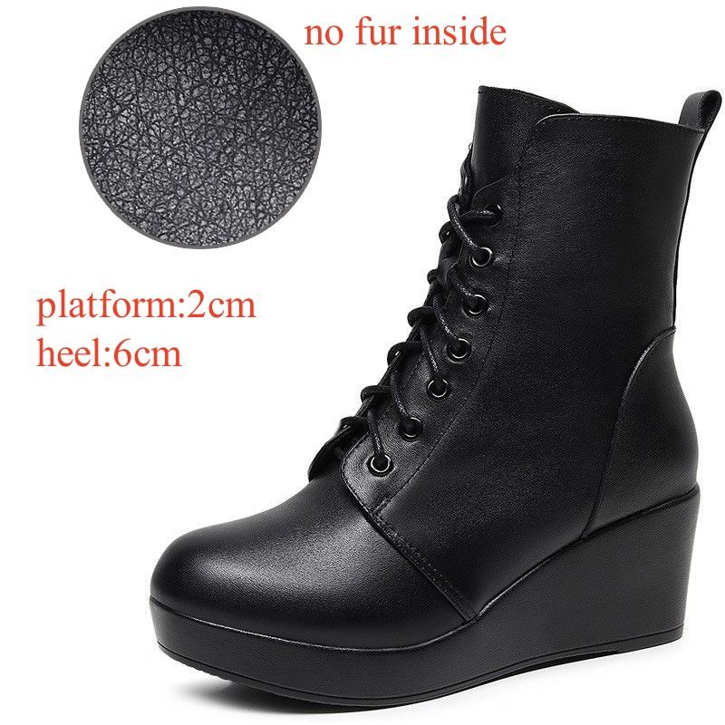 6cm 8cm Small Big Size 33-43 Vintage Soft Leather Boots Women's Platform Shoes Fall 2025 High Heels Wedges Short Ankle Boots