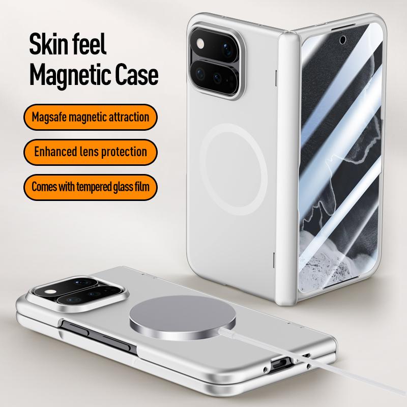 Matowe Etui Przyjazne dla Skóry Dla Google Pixel 11 Pro Fold Magnetyczny Składany Zawias Etui Ochronne All Inclusive Odporne na Wstrząsy