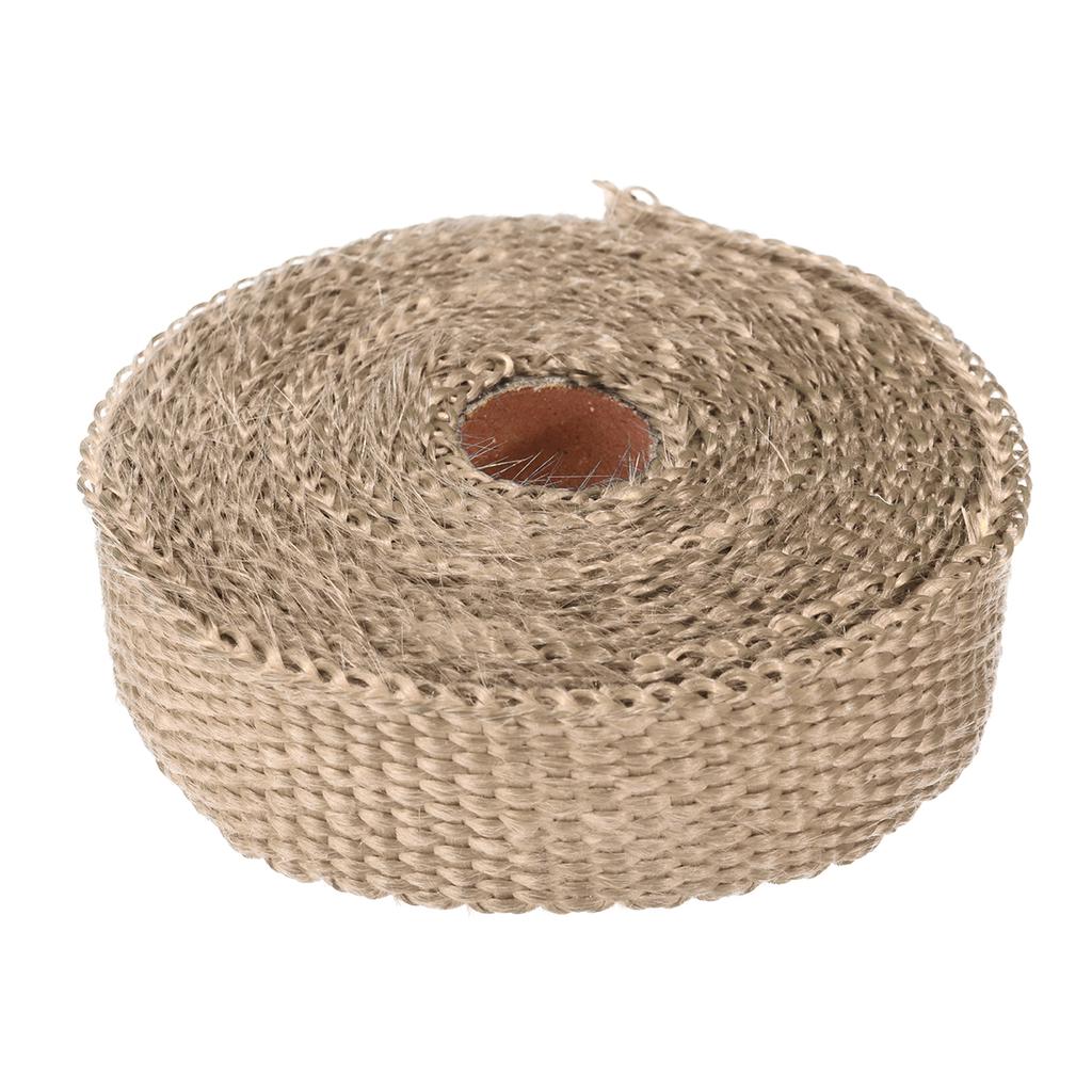 2 Rolls Tan Motorcycle Exhaust Wrap – 25FT Each, High Temp Heat Shield For Headers & Manifold (Unbranded, TN116225)