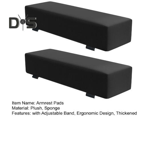 Memory Foam Armrest Pads for Office Chair Gaming Ultimate Comfort Support with Adjustable Band Ergonomic Design Non-Slip Bottom Pain Relief One Size