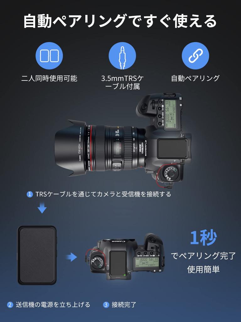 Drahtloses Mikrofon für Gimpro MB1XM Aufnahme, kompatibel mit Kameras und digital einfach für YouTube Video Live drahtloses Ansteckmikrofon für Kameras,