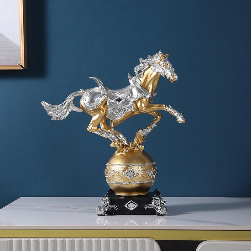 Elegant Horse Resin Statue For Office Decor Modern Art Gift For Special Occasion