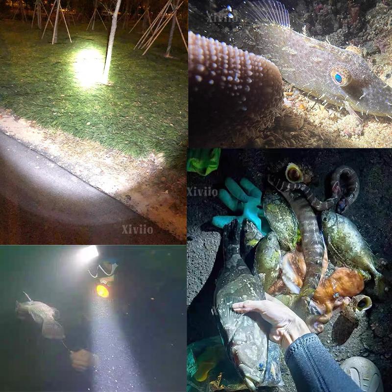 11111LM Super Diving LED Flashlight Portable Rechargeable Dive Torches IPX8 Waterproof Professional Hunting Fishing Lanterns