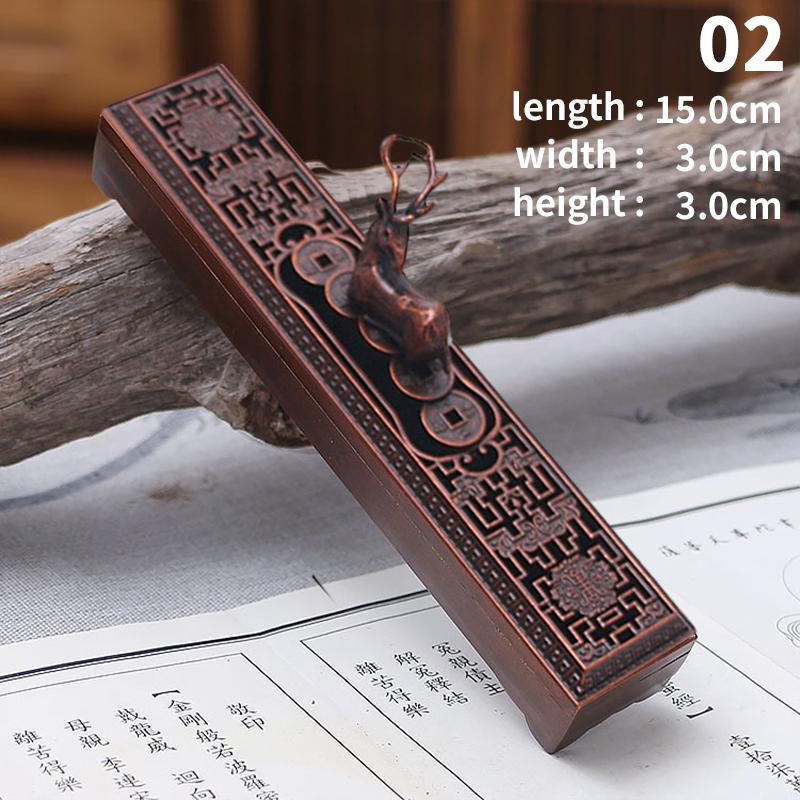 Creative Retro Black Wooden Incense Holder Home Office Incense Burner Carving Censer Box Traditional Chinese Type Wood Handmade