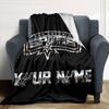 Name Custom San Antonio Spurs Logo Print Flannel Blanket High Quality Warm Comfortable Cover for All Seasons Perfect for Gifts Home Decor