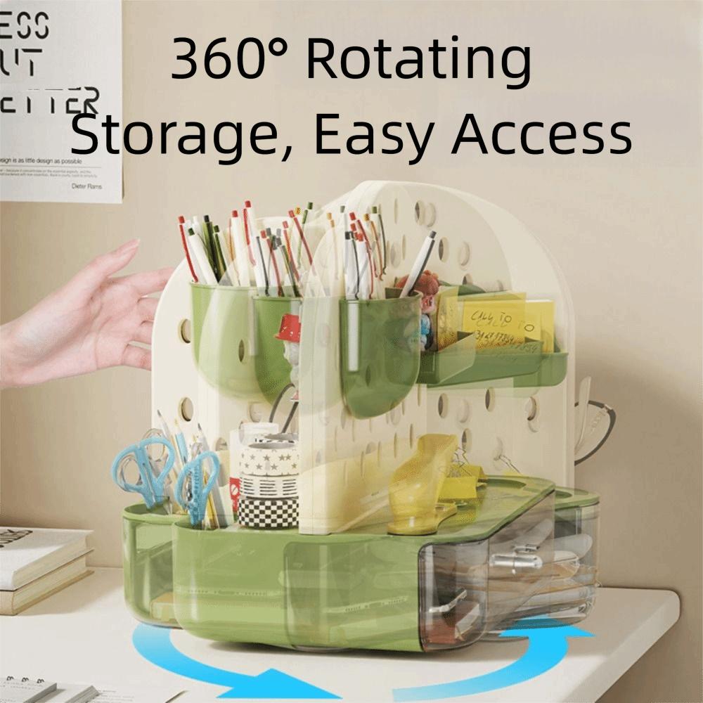 With Drawers Cave Board Stand Multifunctional Desk Organizer Space Saving Pen Holder  Workstation