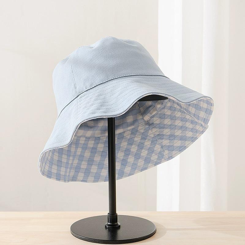 

Summer Wide Brim Sun Hat Women s Foldable Travel Packable Bucket Hat Japanese UV Sunscreen Two Side Beach Hat Fisherman M56-58cm