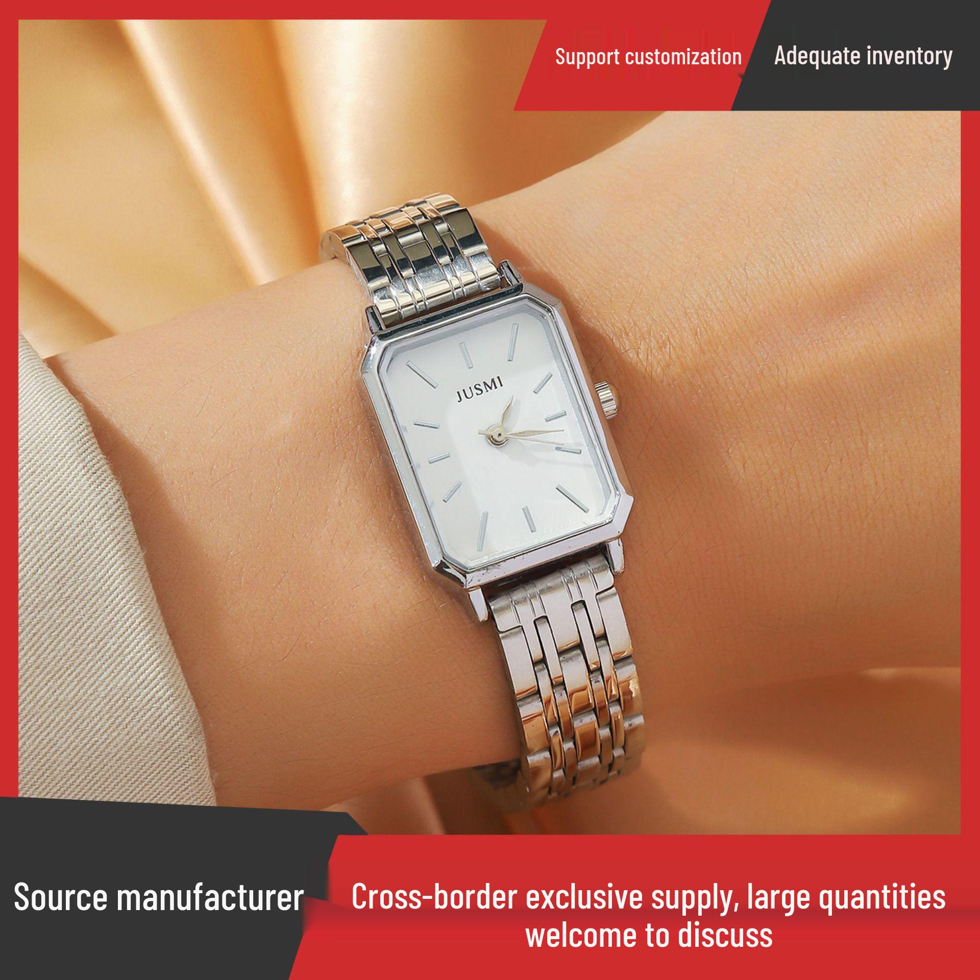 

2024 Trendy Minimalist Women s Square Quartz Watch with Steel Band