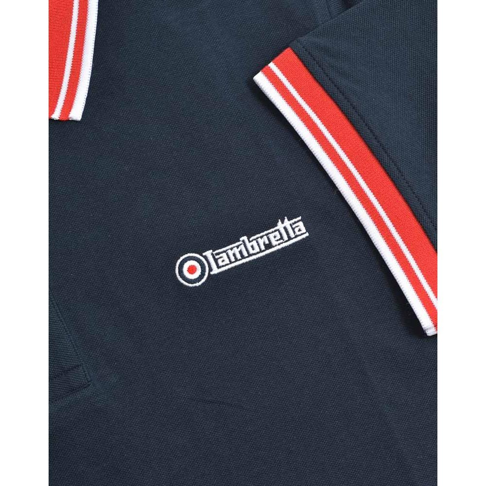 Lambretta Mens Contrast Tipped Polo Shirt