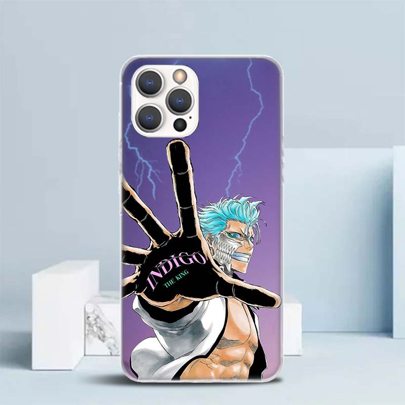 

Bleach Grimmjow Мягкий чехол для iPhone 16 17 Air 15 14 Pro Max 16E Чехол для телефона 13 Mini 12 11 7 SE 8 Чехлы с принтом Fit 16 17 iPhone 17 Air