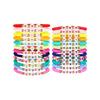 Buntes Perlenarmband-Set, Mehrfarbige flache Scheiben, Herzdetails und Mix-and-Stack-Styling, Armband für Damen