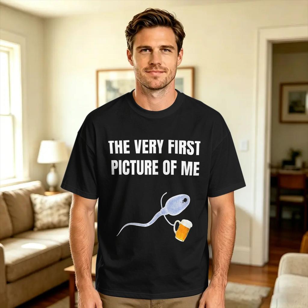 Unisex T-Shirt Das allererste Bild von mir T-Shirts Neuheit Sommer-T-Shirts Ästhetische Baumwollkleidung Geschenkidee