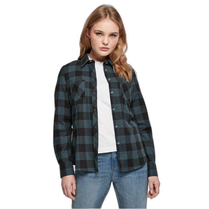 Chemise en flanelle - URBAN CLASSICS - Turnup Flanell - Ajustée - Manches longues - 100% coton
