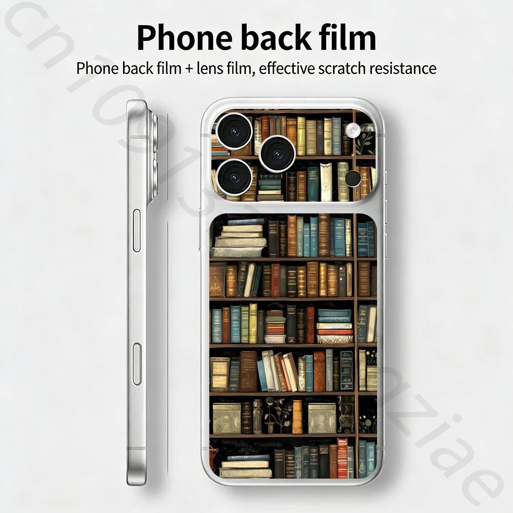 Creative Bookshelf TICKET Decal Skin Wrap for iPhone 17 Pro/Pro max Protective Film for Back, Frame, Camera