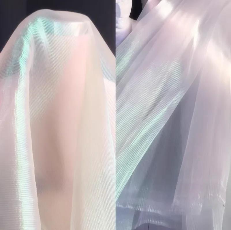 100x150cm Organza Faltenstoff Florales Design Gerader Hintergrund Brautkleid Designerstoff Bekleidung Nähstoffe