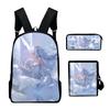 Re:Life in a different world from zero 3D 3pcs/Set School Bags Laptop Daypack Backpack Inclined shoulder bag Pencil Case