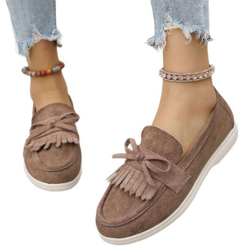 Women’s Slip-On Tassel Loafers Casual Platform Shoes