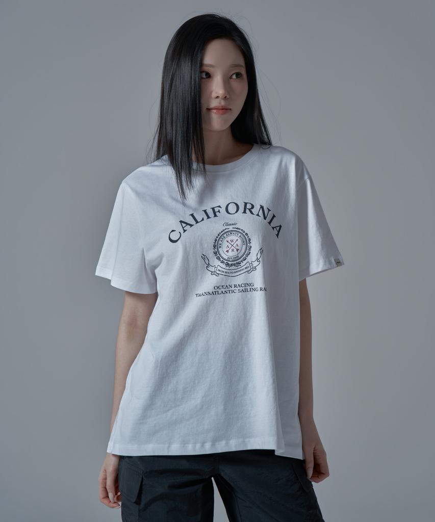 WAARFORWOMAN Wt-69 California Short Sleeve T-Shirt_White