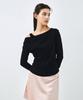 Mongdol [Set] One-Shoulder Draping Layered T-Shirt Black Mdts088Black
