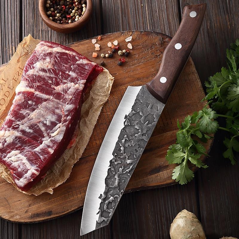Forged Japanese Kitchen Knife Sashimi Sushi Beef Slicing Chopping Knife Chef Boning Butcher Cleaver Hunting Knife