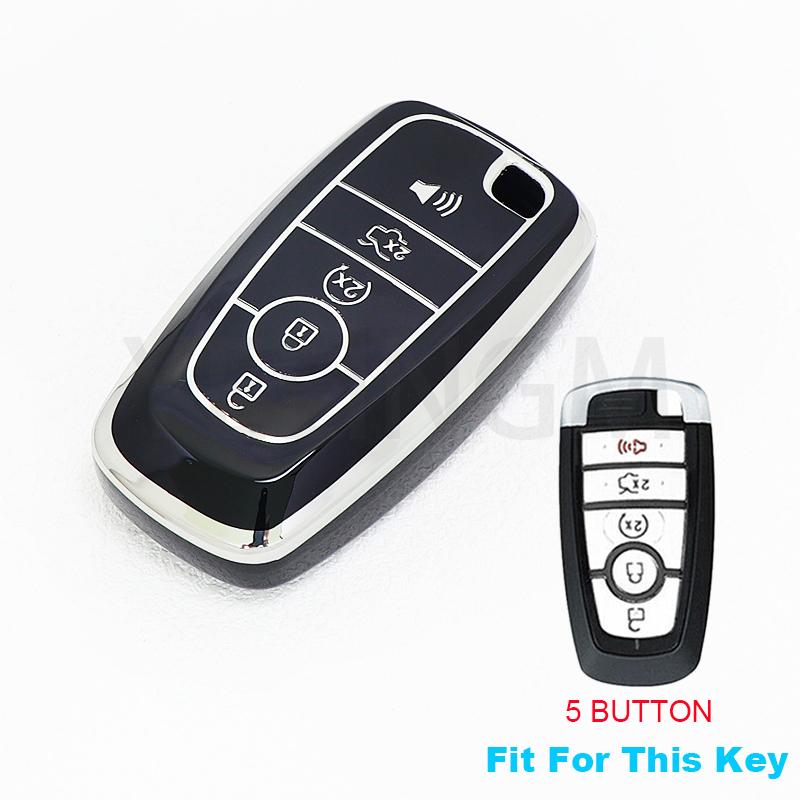 New TPU for Ford Explorer Mustang Fusion Escape F450 F550 F150 F250 F350 Raptor 2020 2021 Car Key Case Cover 5 Buttons Products