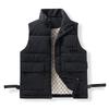 Autumn and Winter Cotton Coat, Warm Standing Collar Coat, Sleeveless Cotton Jacket, Men's Standing Collar Workwear, Windproof Cotton