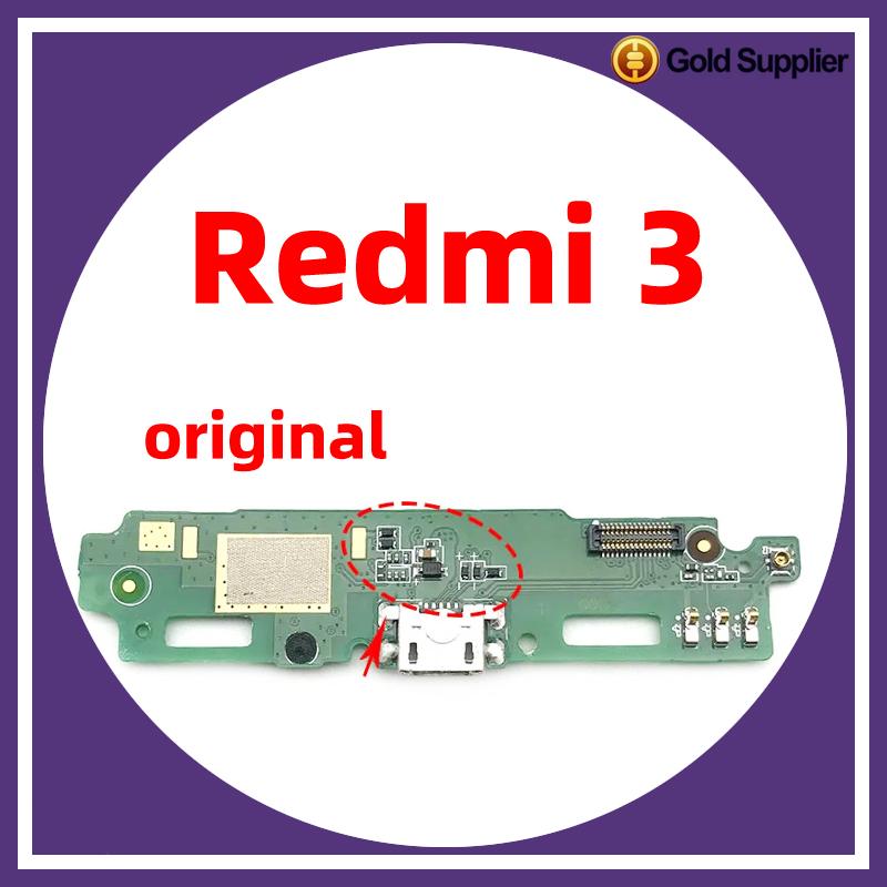 Original For xiaomi redmi 3 Dock Connector USB Charger Charging Port Flex Cable Board Replacement