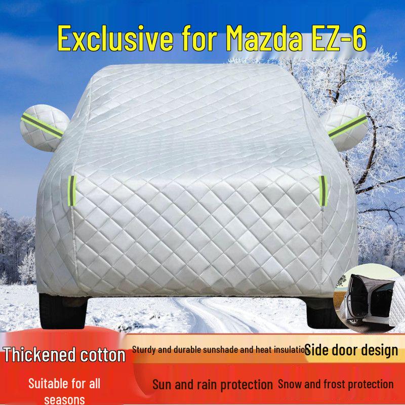 Mazda EZ-6 All-Weather Car Cover: Sun Protection, Rainproof, Dustproof, Heat Insulation, Thick Sunshade Exterior Cover. Mazda EZ-6