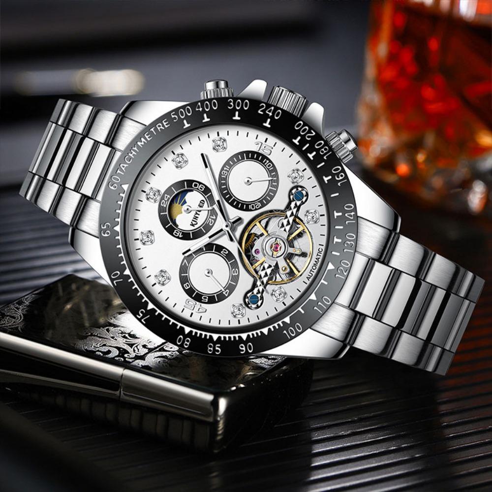 KINYUED  2026 New Men's Automatic Mechanical Watch Stainless Steel Waterproof Watch