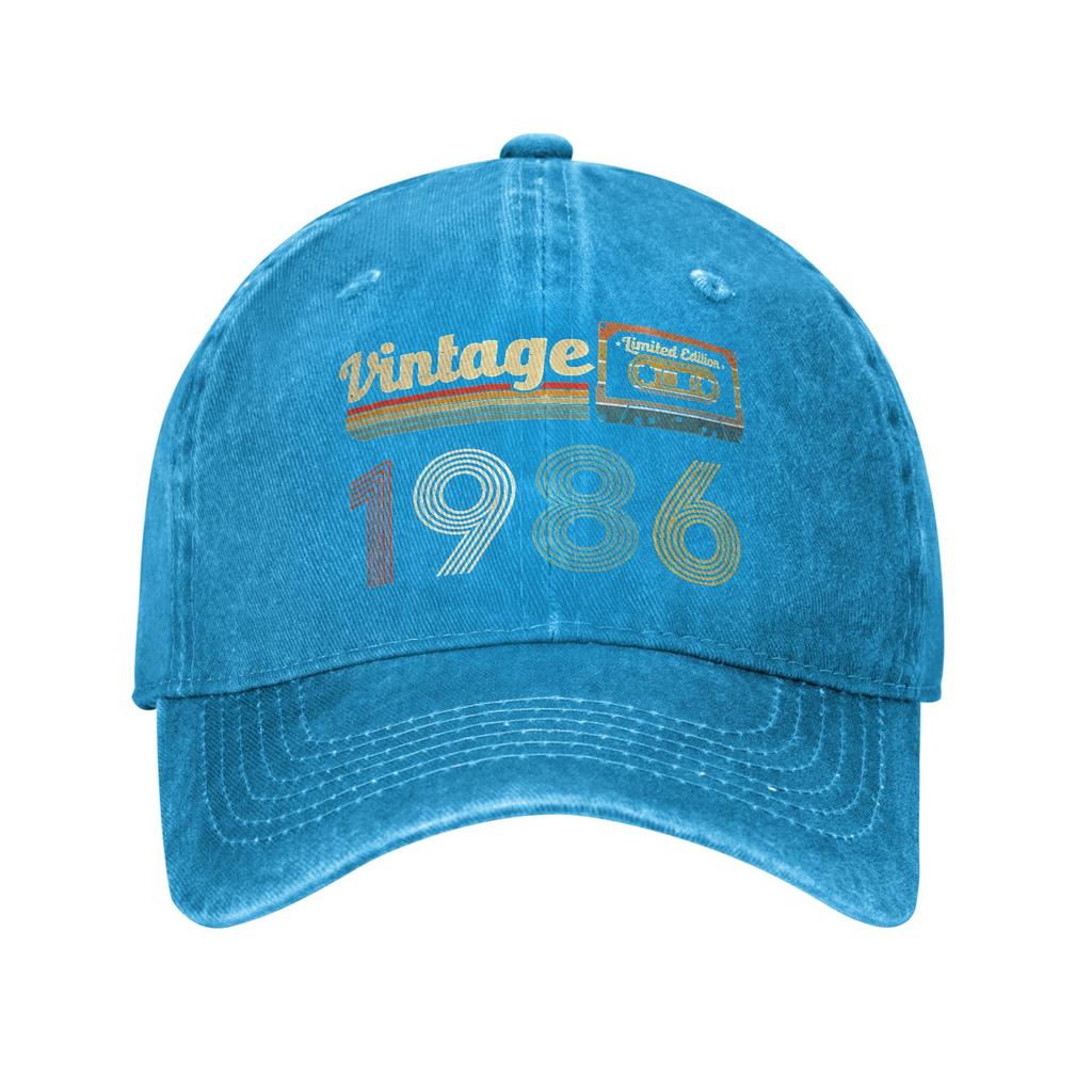 Vintage 1986 36th Birthday 40 Years Old Gift Cassette Tape Baseball Cap Hunting Trucker Hat Men Women Cool Design Snapback Cap