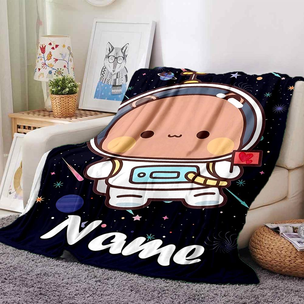 Personalizza Nome Personalità Bubu Dudu (3) Coperta Morbida e Calda per Divano, Ufficio, Letto, Viaggio, Pausa Pranzo, Regalo Adatto a Tutte le Stagioni