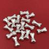S999 Sterling Silver Puppy Bone Spacer Beads for DIY Braiding and Crystal Bracelets
