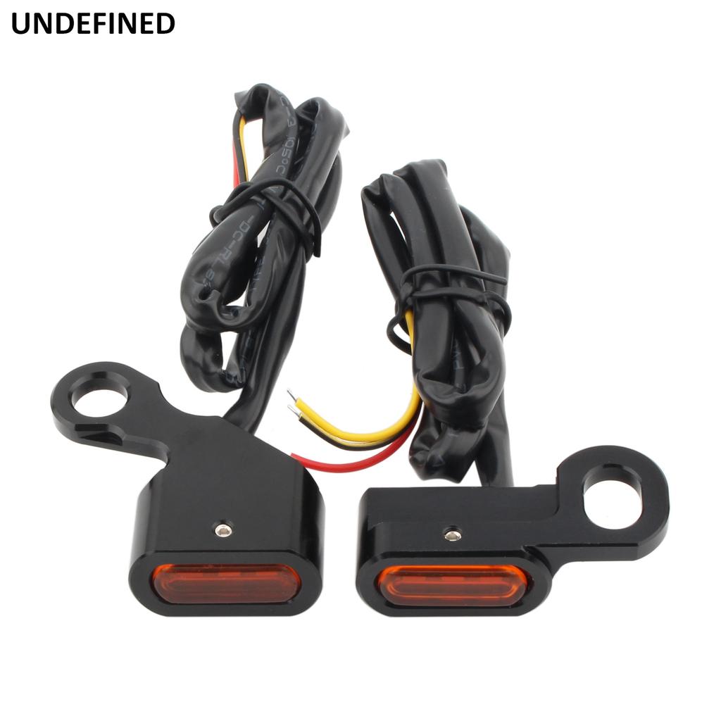 Motorcycle Handlebar Control LED Turn Signal Indicator Light Amber Lamp For Harley Dyna 1996-2017 Softail Sportster XL