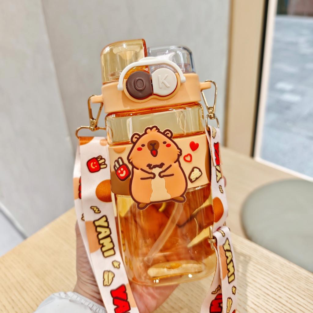 520ml Cute Water Bottle with Straw for Kids Chilrdren School Girls BPA Free Boys Sports Outdoor Cup