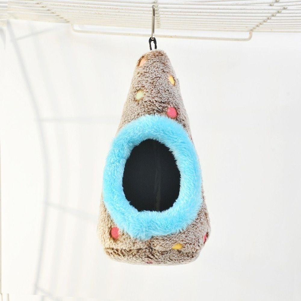 Cute Warm Egg-Shaped Bird Nest Fleece Thickened Bird Hammock Cozy Breathable Hanging Bird Nest For Bird Cage