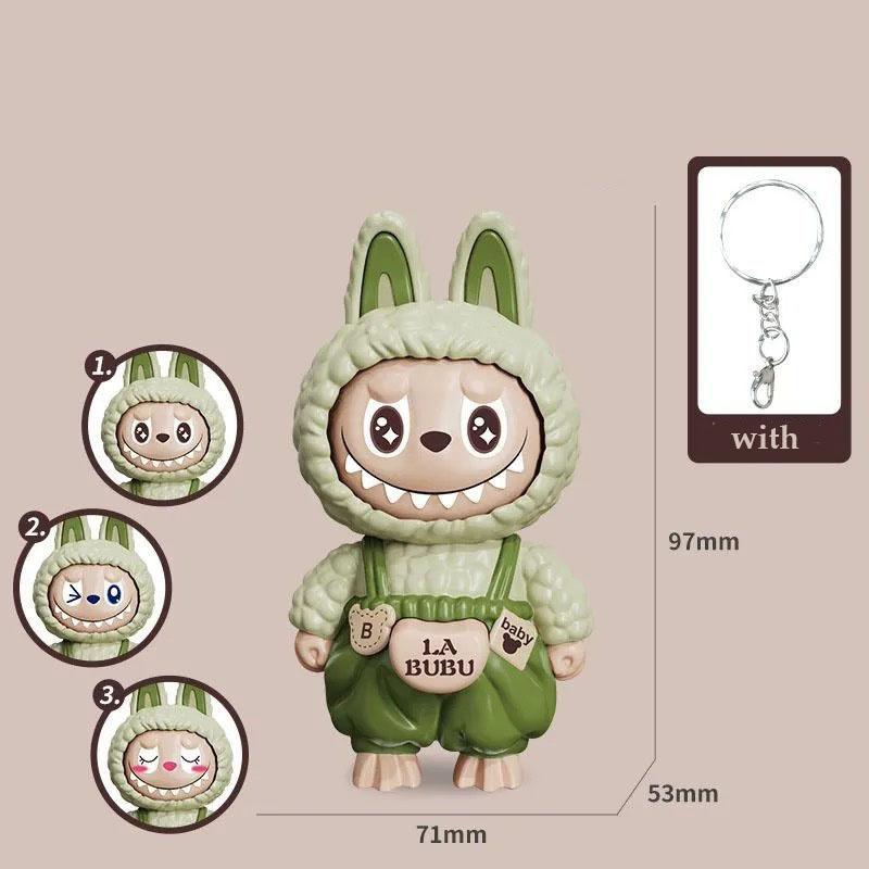 Ny Dukke som Skifter Ansikt Leke Stressreduserende Leker Nøkkelring Veskeanheng Leke med Skiftbart Ansikt for Barn Stresslindring