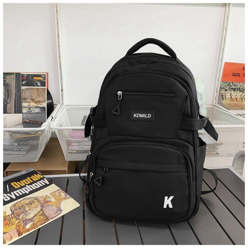 School Bag New High Value Cool Solid Color Backpack Couple Simple Lightweight Mountaineering Large Capacity Backpack