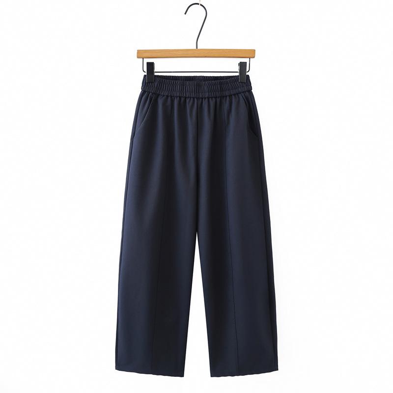 2026 Spring High Waist Plus Size Elastic Cropped Pants for Women: Slimming, Casual Banana Style