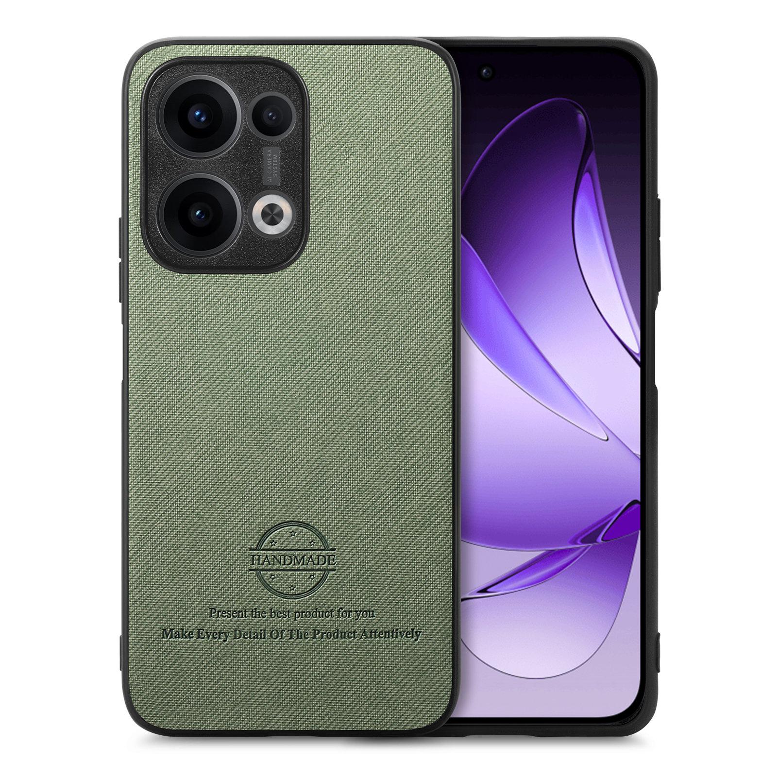 

Для Oppo Reno13 5G (Глобальний) Шкіряна задня кришка для телефону з текстурою тканини D