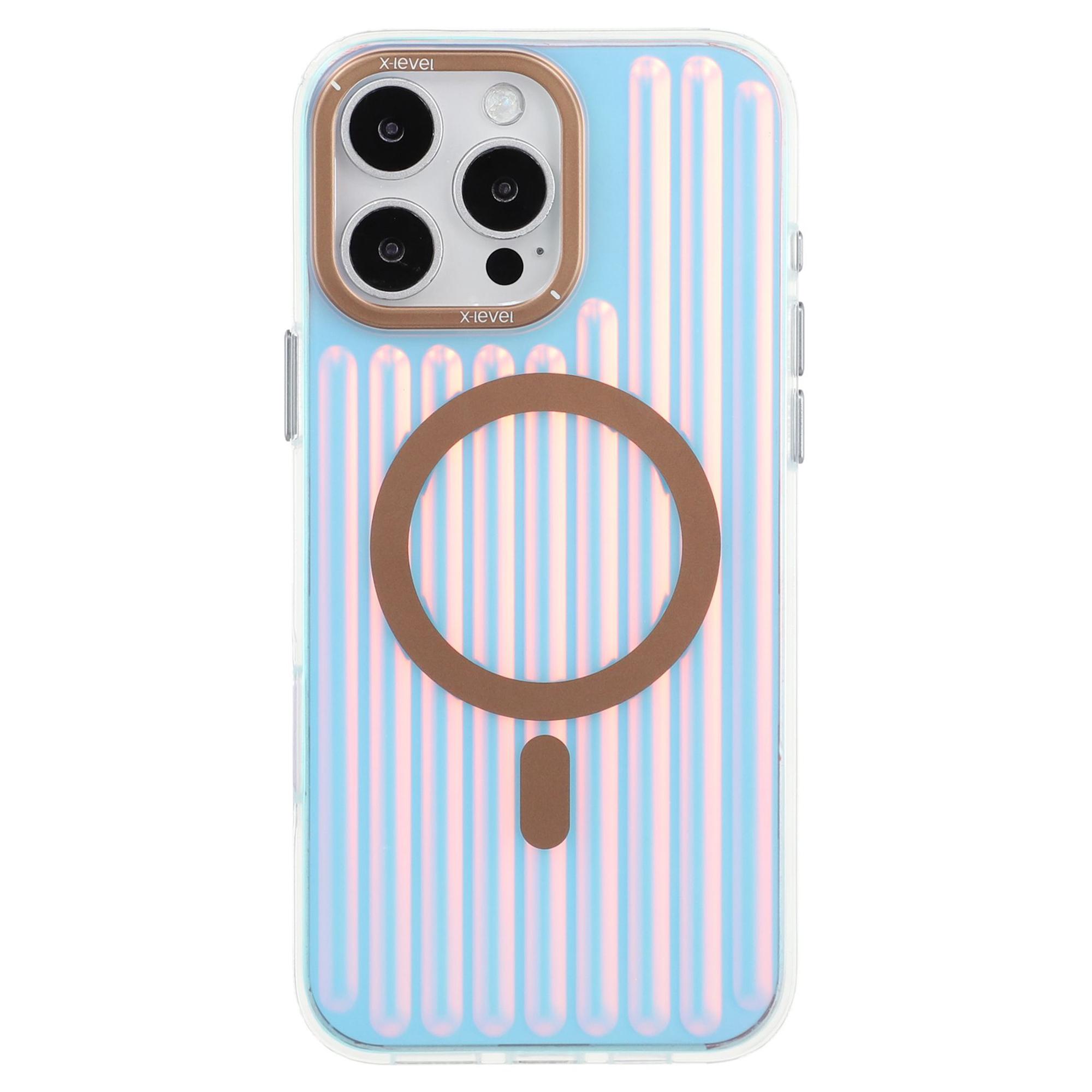 

X-LEVEL For iPhone 16 Pro Max Case Compatible with MagSafe Iridescent Color Changing PC + TPU Phone Cover A