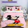 3pcs Pink Mickey Mouse Bedding Set Includes 1 Quilt Cover and 2 Pillowcases, Comfortable Bedding W082