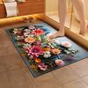 3D Visual Flower Floor Mat Soft Absorbent Diatom Mud Door Mat Non-Slip Bath Rugs for Tub Bathroom Kitchen