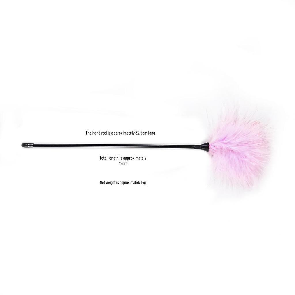 Deluxe Feather Tease Rod for Adult Flirting, Multiple Colors Available