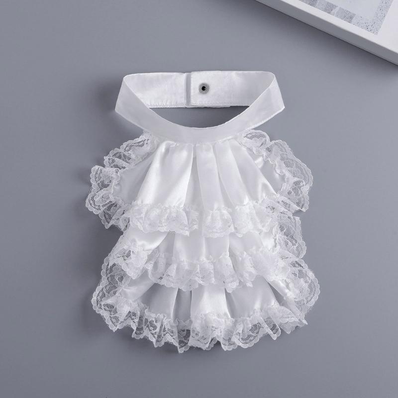 Y3NE Rüschenspitzen-Jabot und Manschetten-Set Mittelalterliches Kostüm Viktorianisch Kolonialer Halskragen