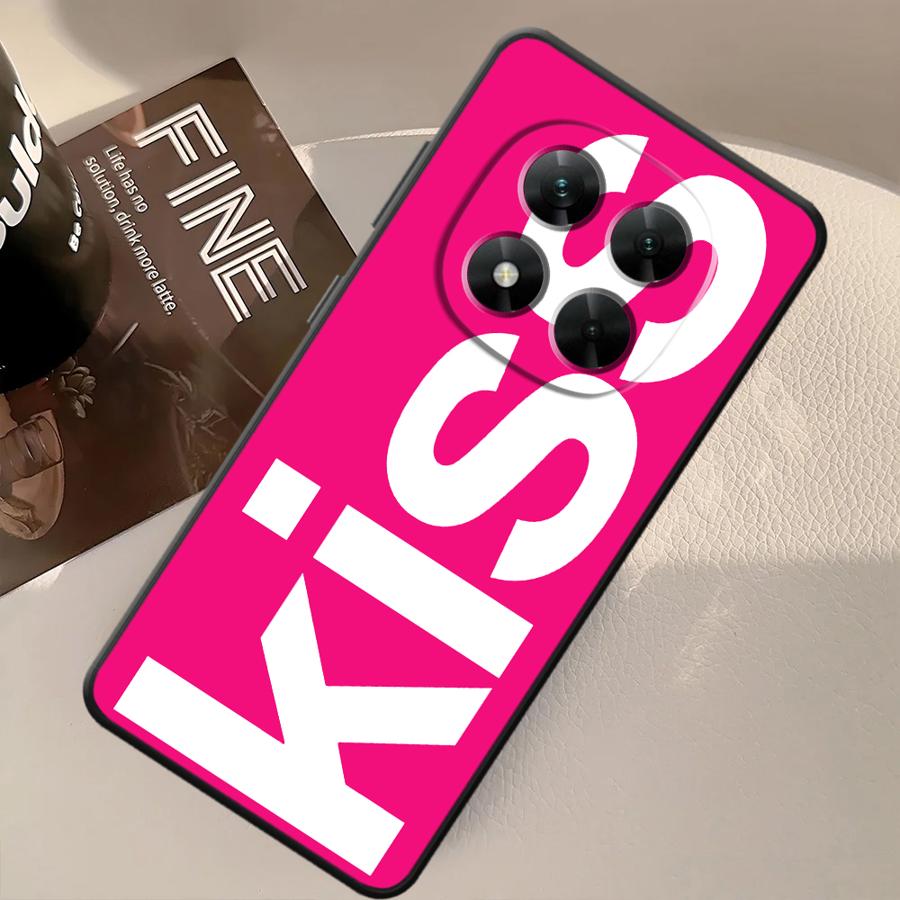 Letters Kiss Case for Xiaomi Redmi Note 14 13 Pro Plus A4 A5 12 11 Pro 12C 13C 12S 10 11S 14C A1 A2 A3 9 8 7 K40 K80 Phone Cover