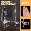 Clear Locking Shelf Clip 40Pcs Plastic Cabinet Shelf Support Pegs for Kitchen Bookcases Shelving Easy Installation