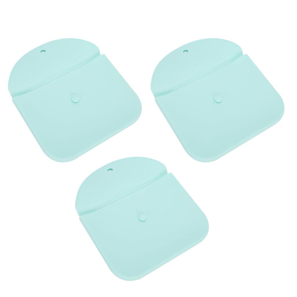 3 Pièces Sac de Rangement pour Masque Buccal Portable Anti-poussière Réutilisable Silicone Étui pour l'Extérieur(Rose )