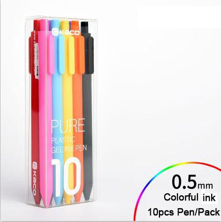 10pc Original Kaco Pen 0.5mm Gel Pen Signing Pen Core Durable Signing Pen Refill Smooth School OfficeWriting Stationery Supplies