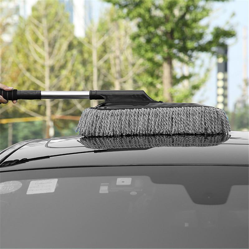 Microfiber Car Wash Brush Mop Kit, Mitt Sponge With Long Handle Car Cleaning Supplies Car Dusters with Extendable Handle