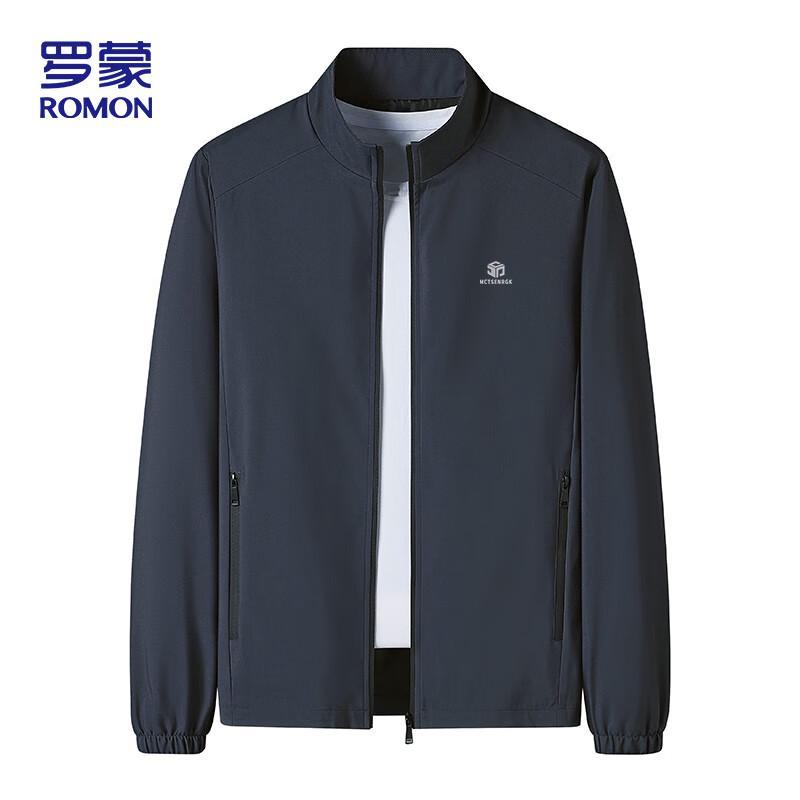 ROMON Men's Fall Commuter Business Casual Stand Collar Jacket JK0312